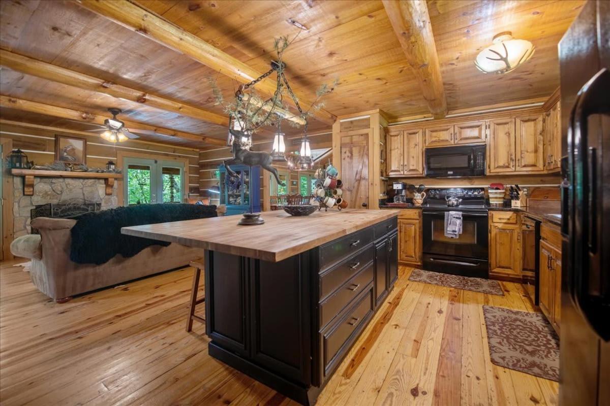 Villa Waterfront Mountain Cabin With Hot Tub à Blue Ridge Extérieur photo