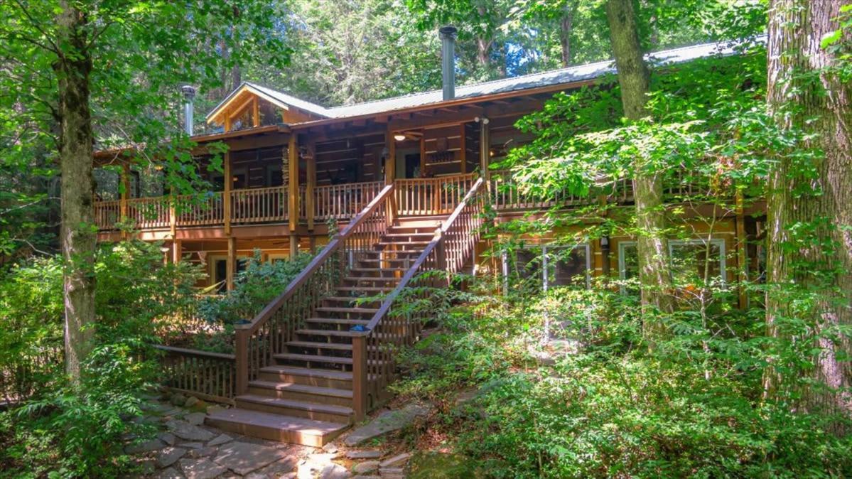 Villa Waterfront Mountain Cabin With Hot Tub à Blue Ridge Extérieur photo