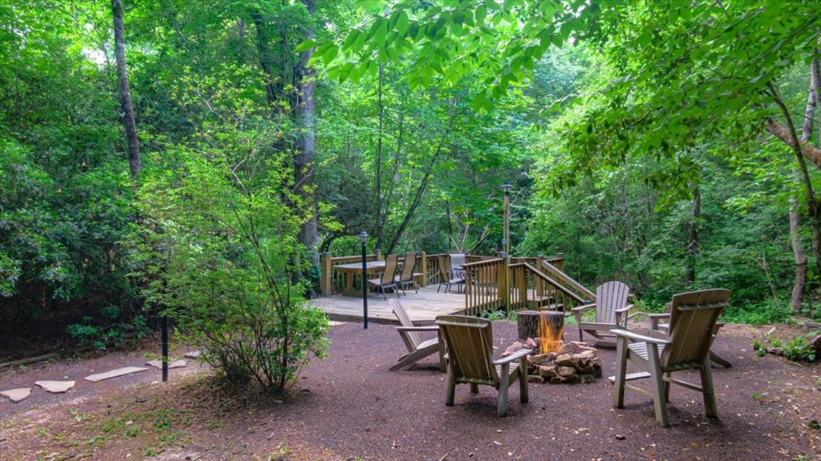 Villa Waterfront Mountain Cabin With Hot Tub à Blue Ridge Extérieur photo