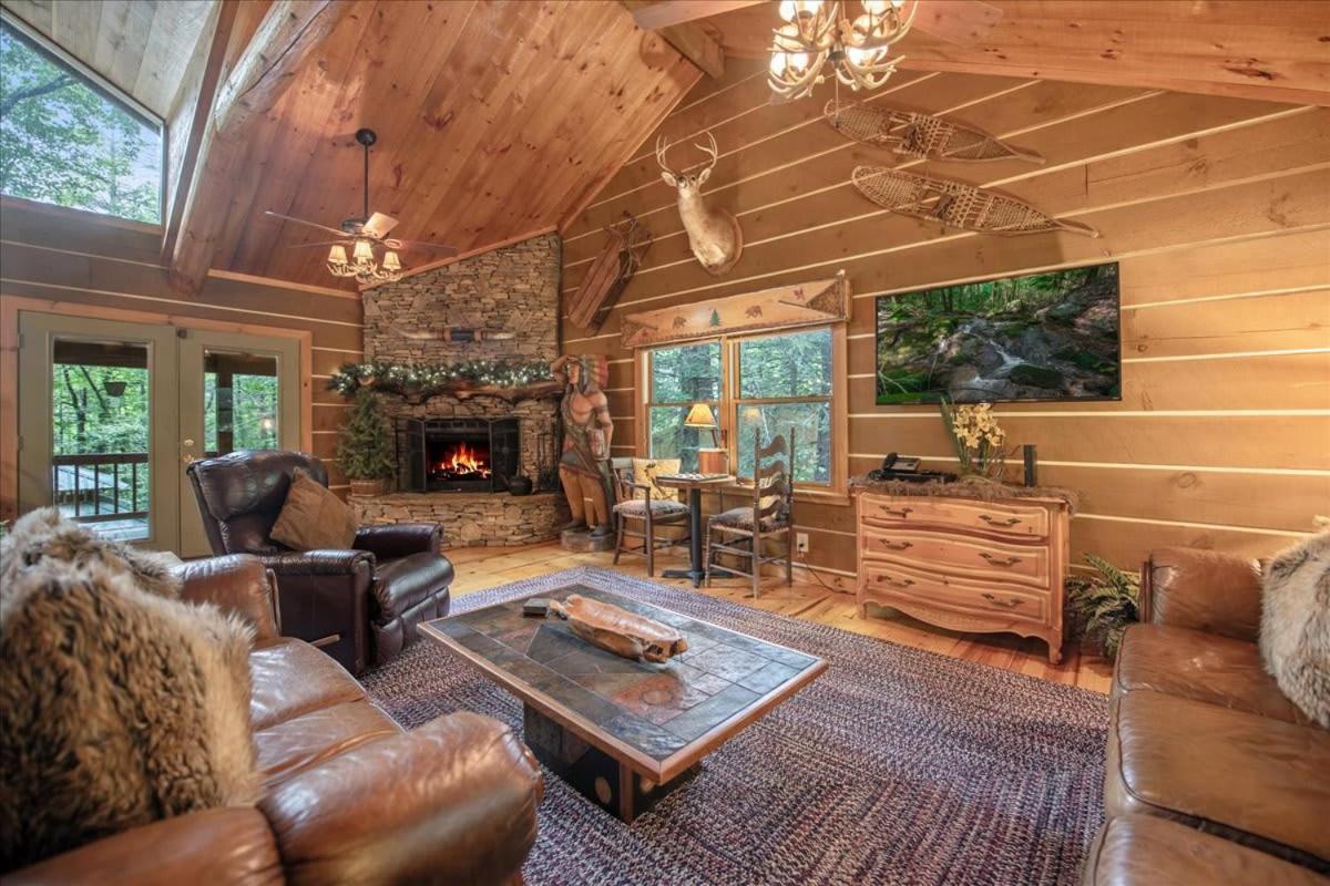 Villa Waterfront Mountain Cabin With Hot Tub à Blue Ridge Extérieur photo